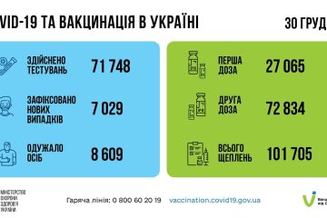 Статистика по коронавирусу на утро 31 декабря, коронавирус в Украине