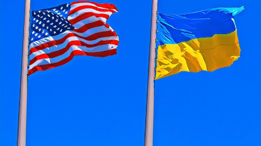 США та Україна, прапори
