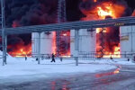 Удар по нефтебазе в Клинцах Брянской области РФ