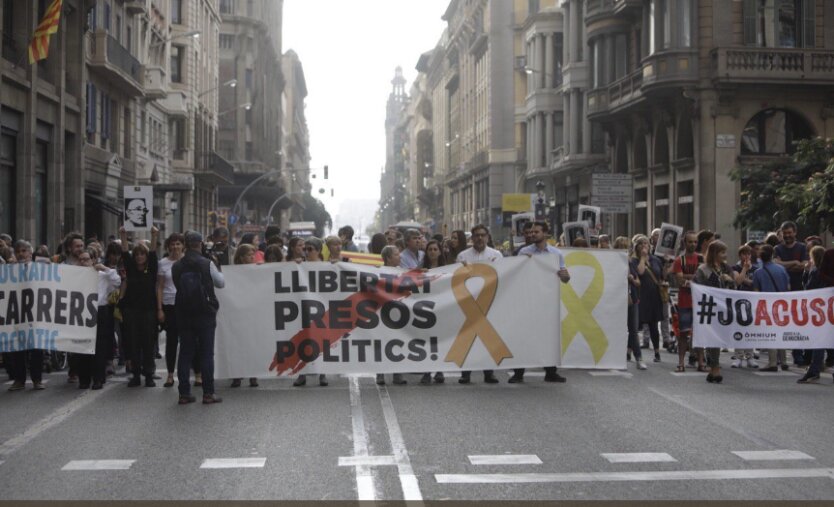 протесты в Каталонии