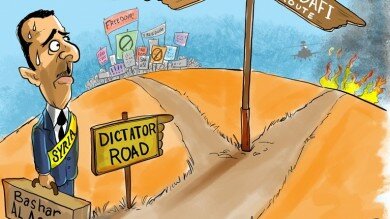 al-assad-gaddafi-road-cartoon