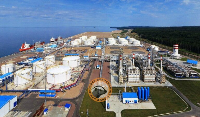 Российский морской торговый порт Усть-Луга в Ленинградской области