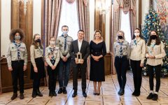 Встреча Зеленских со скаутами