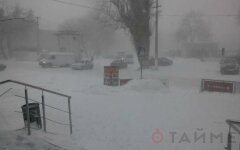 Одесса снегопад