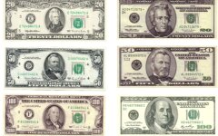 Доларові купюри