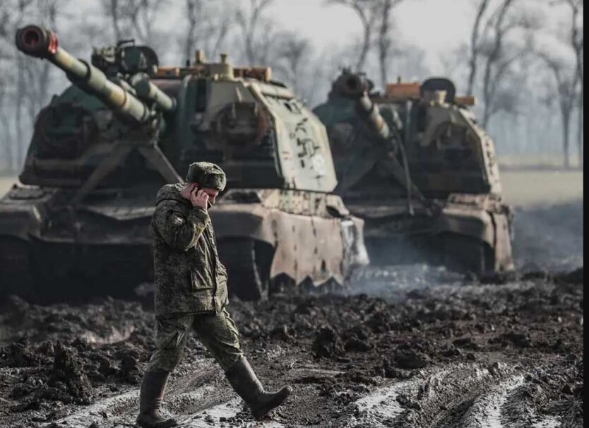 Наступление российских оккупантов в феврале, грязь