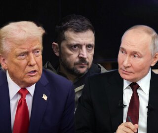 Дональд Трамп, Владимир Зеленский и Владимир Путин / Фото: LSM+