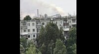 Пожар в Энергодаре в районе ЗАЭС