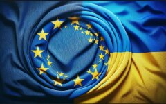 Украина и ЕС, флаги