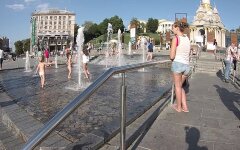 киев фонтаны лето