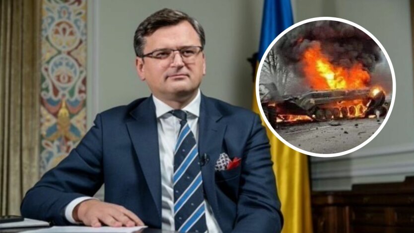Кулеба ответил Лаврову на фейки: "В Украине горят не факелы, а российские танки"