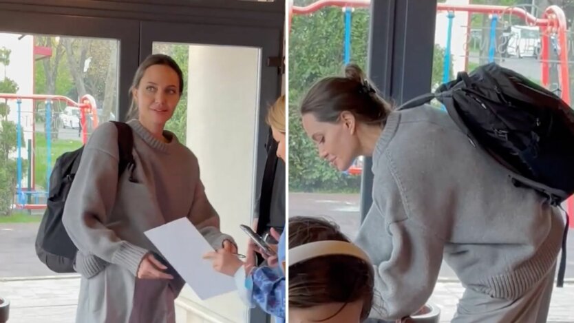 Анджелина Джоли в Украине, джоли во львове, джоли во львовском кафе