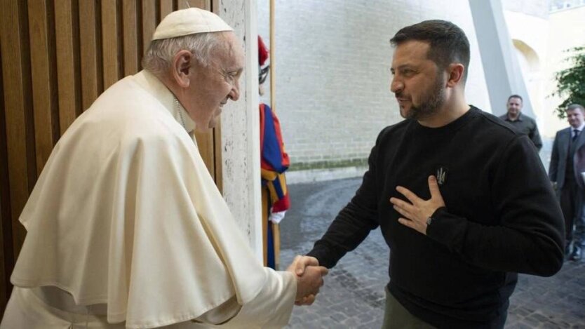 Папа Франциск и Владимир Зеленский в Ватикане