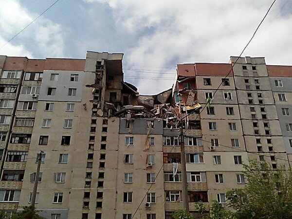 Взорваный дом в Николаеве