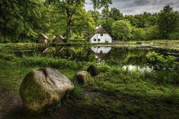 Дания село зелень дом природа