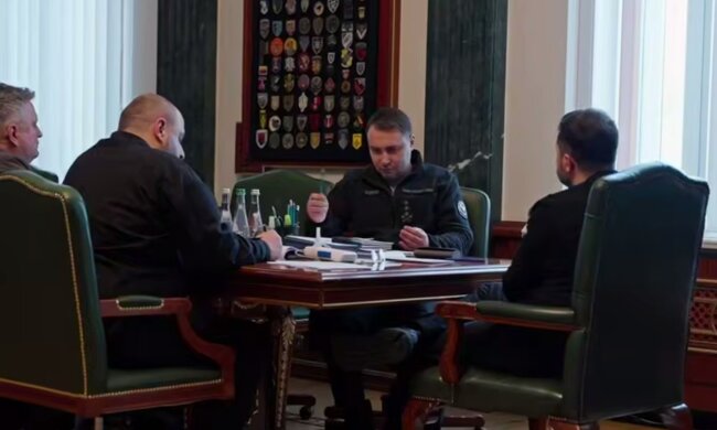 Владимир Зеленский, Рустем Умеров и Кирилл Буданов