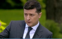 Владимир Зеленский, президент Украины, видео-конференция