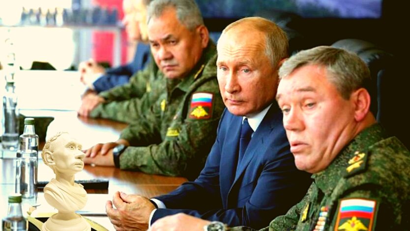 Владимир Путин, Сергей Шойгу и Валерий Герасимов, фото
