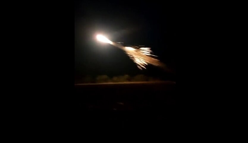 Запуск украинской крылатой ракеты