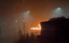 В центре Алматы подожгли полицейские авто: видео
