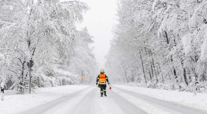 Снегопады в Германии