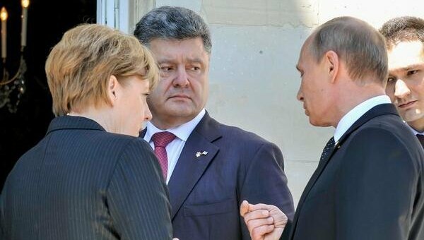 Порошенко Путин Меркель