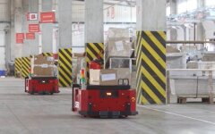Роботизированные тележки, Новая почта, перевозка грузов