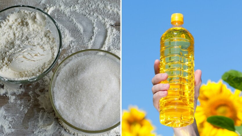 Цены на продукты в Украине, мука, сахар, подсолнечное масло