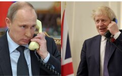 Владимир Путин и Борис Джонсон, переговоры, вторжение России в Украину
