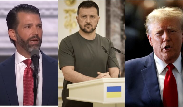 Дональд Трапм, Дональд Трамп-младший и Владимир Зеленски