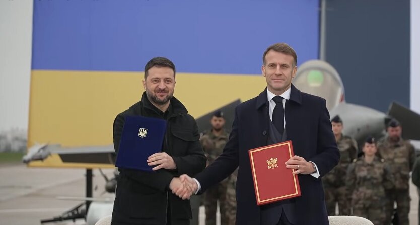 Владимир Зеленский и Эммануэль Макрон