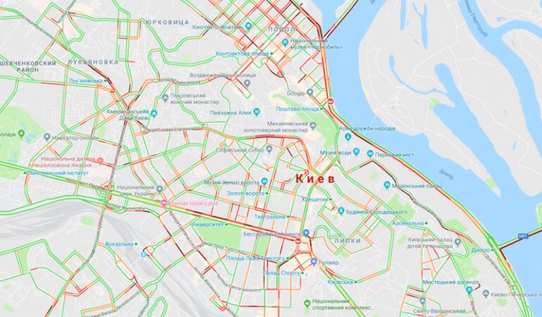 пробки киев