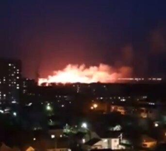 Пожар в Броварах, под Киевом горит трава, пожары в киеве