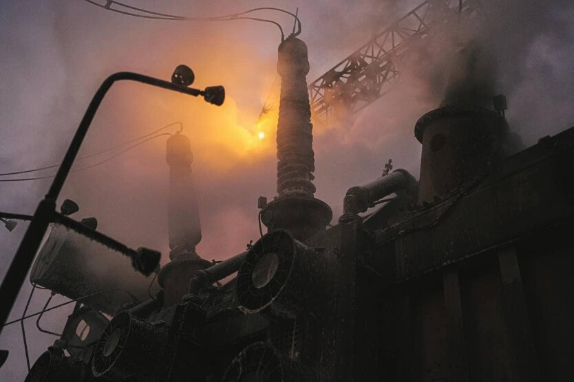 Повреждение энергетической инфраструктуры Украины, фото