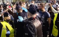 Протесты в Польше перед выборами президента