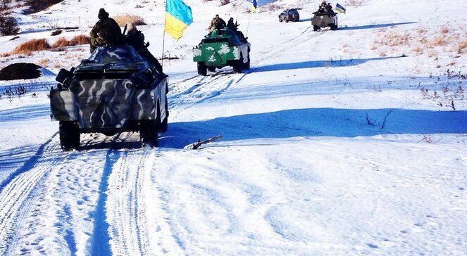зима АТО танки украинская армия