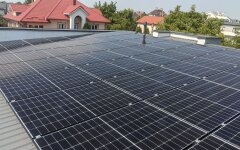 Установка солнечные панелей