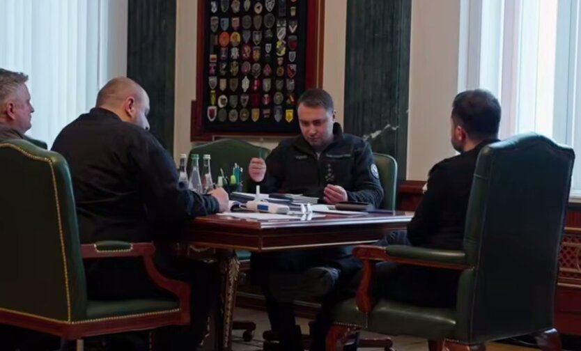 Владимир Зеленский, Рустем Умеров и Кирилл Буданов