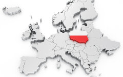 Польша на карте Европы
